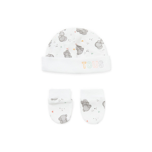 8434134388079-Tous Baby Conjunto Gorro e Luvas Pic Branco T0-1M.jpg